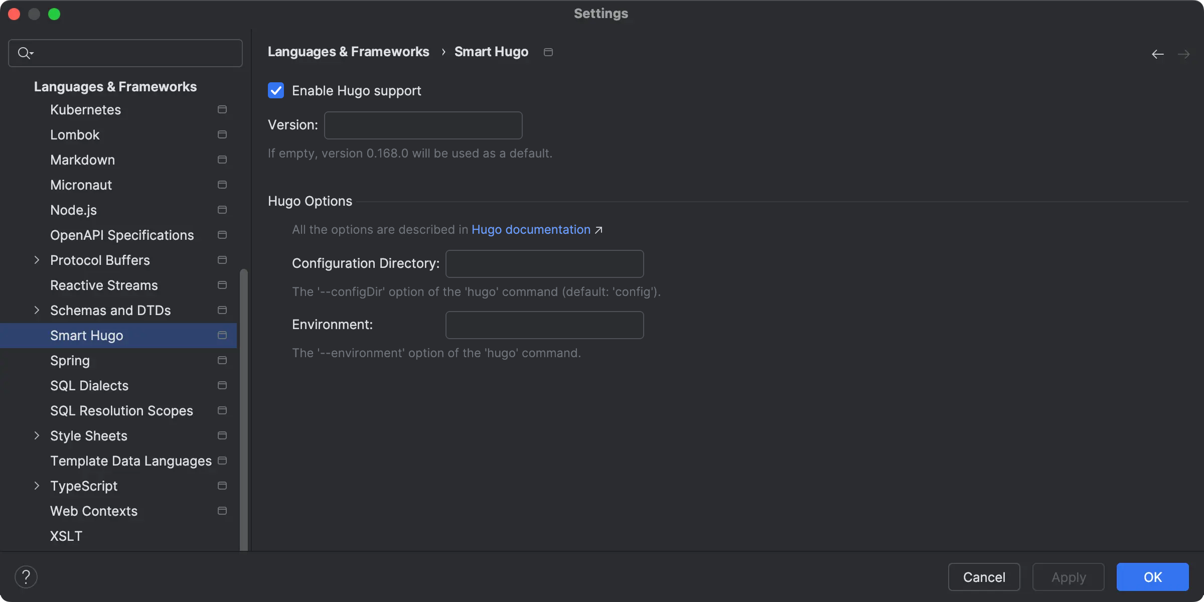 Smart Hugo Screenshot